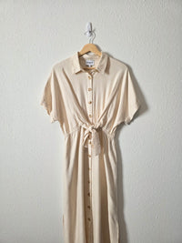Frnch Linen Blend Midi Dress (M)