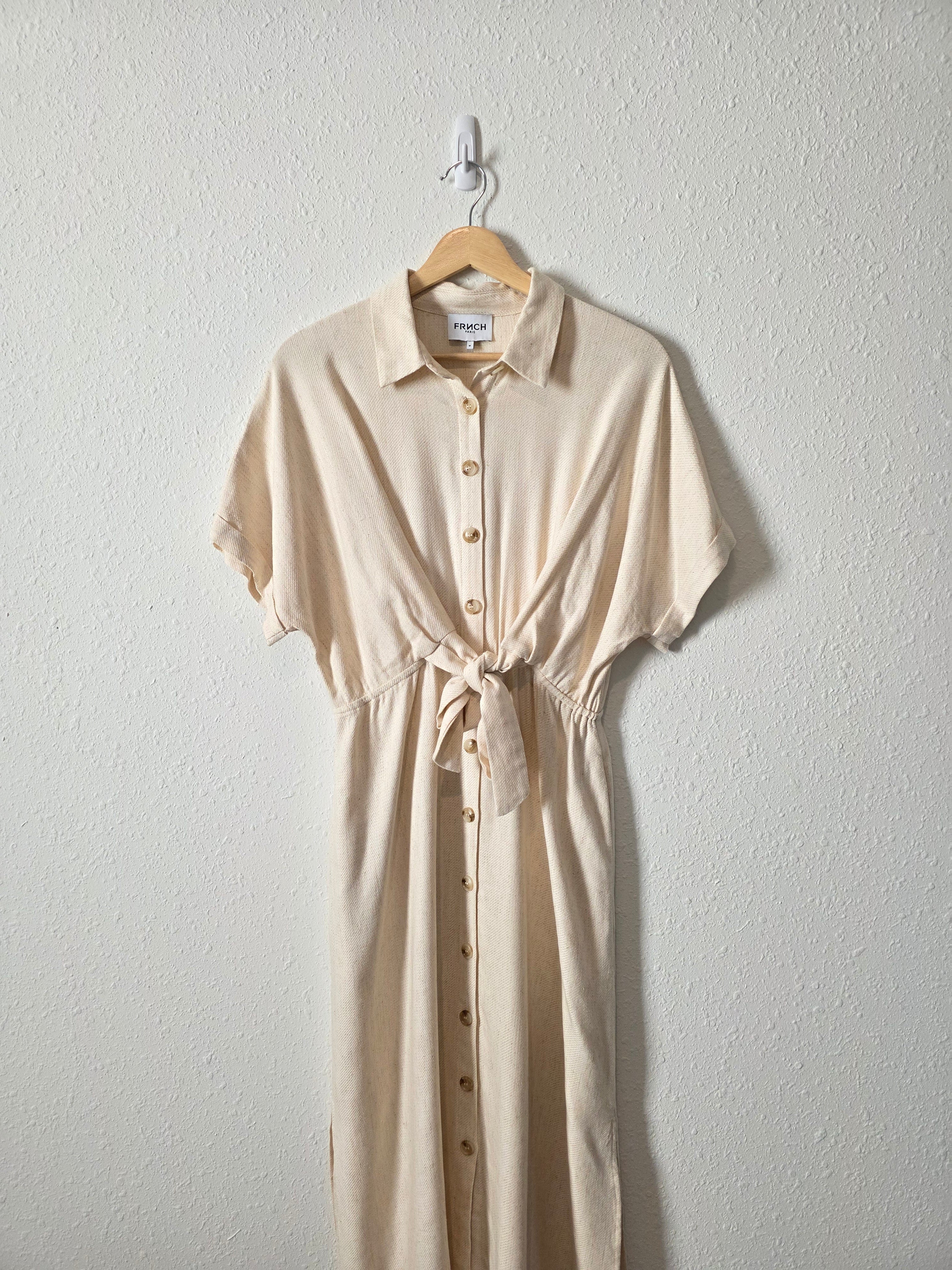 Frnch Linen Blend Midi Dress (M)