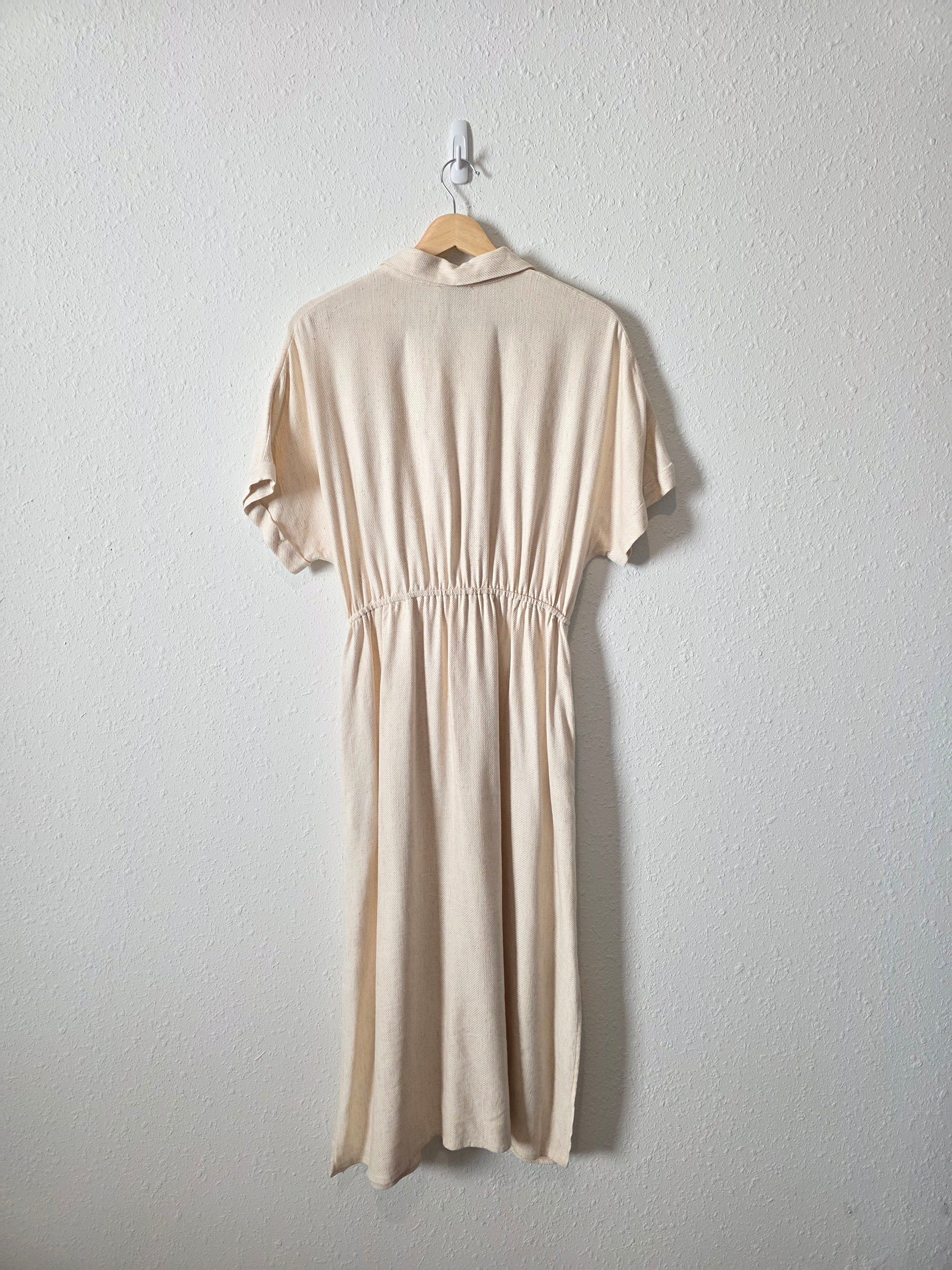 Frnch Linen Blend Midi Dress (M)