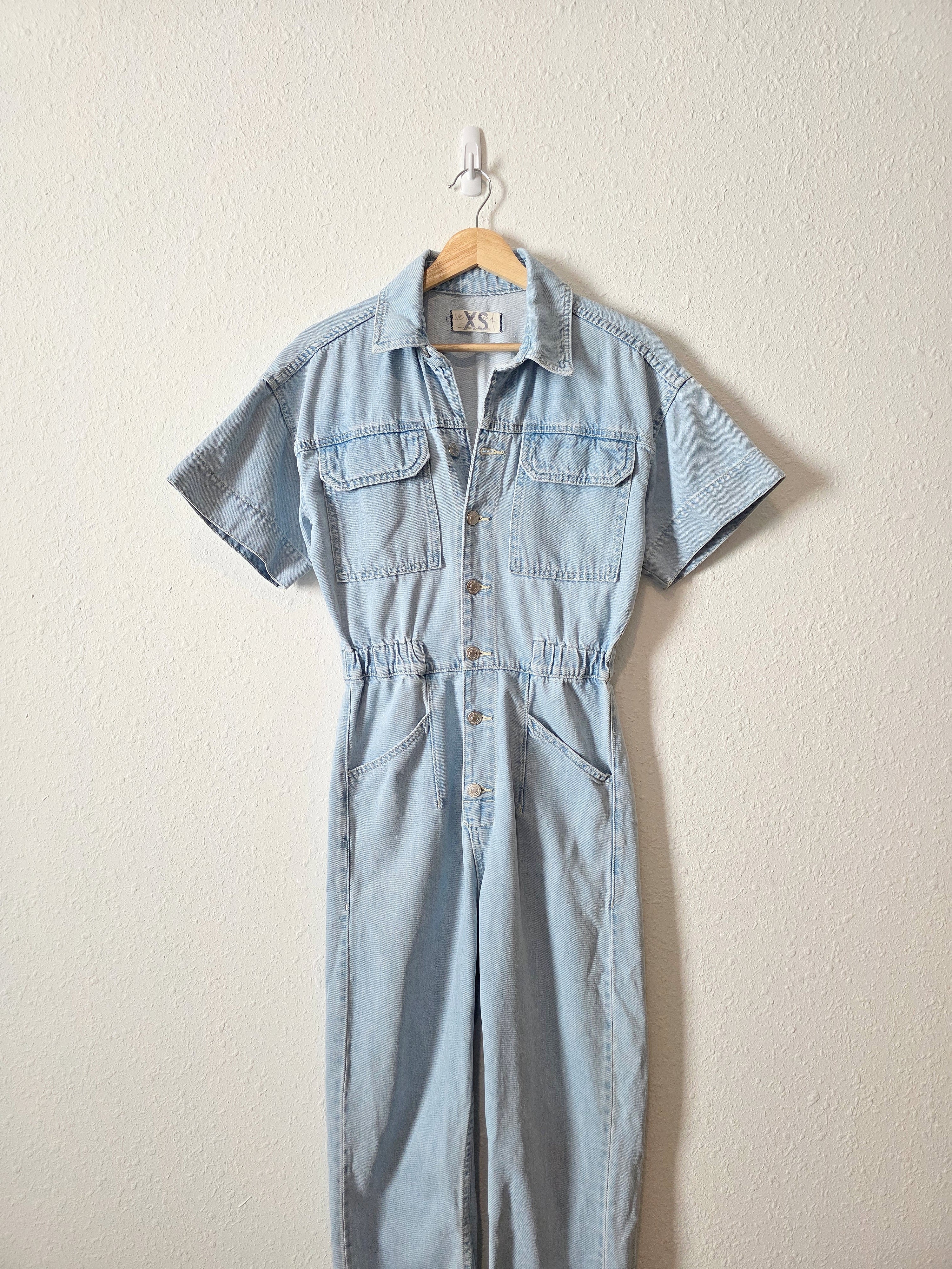 Free People Denim Jumpsuit (XS)