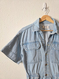 Free People Denim Jumpsuit (XS)