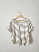 By Together Striped Henley Tee (S)