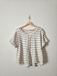 By Together Striped Henley Tee (S)