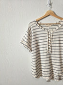 By Together Striped Henley Tee (S)