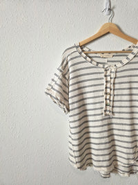 By Together Striped Henley Tee (S)
