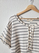 By Together Striped Henley Tee (S)