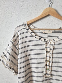 By Together Striped Henley Tee (S)
