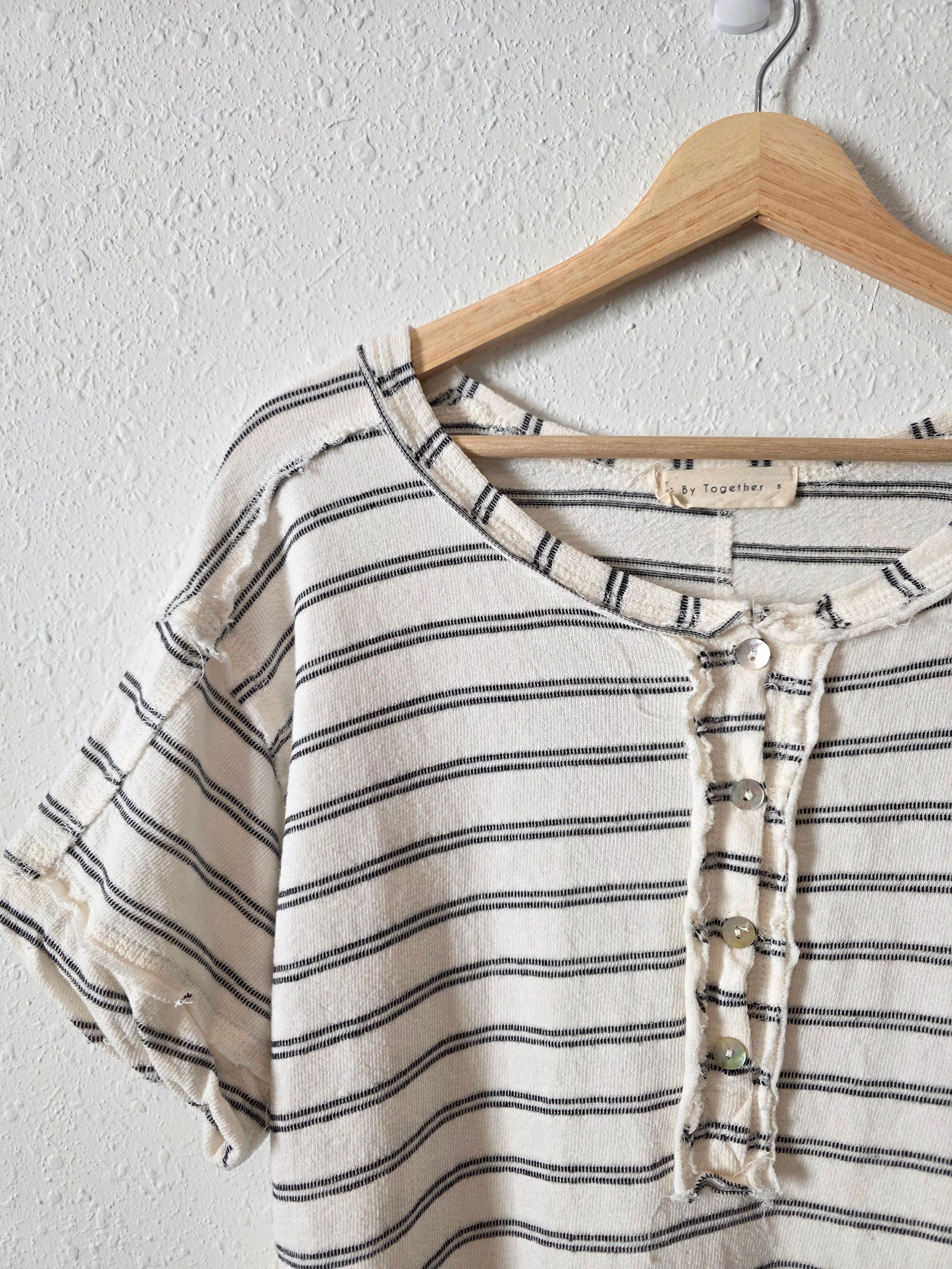 By Together Striped Henley Tee (S)