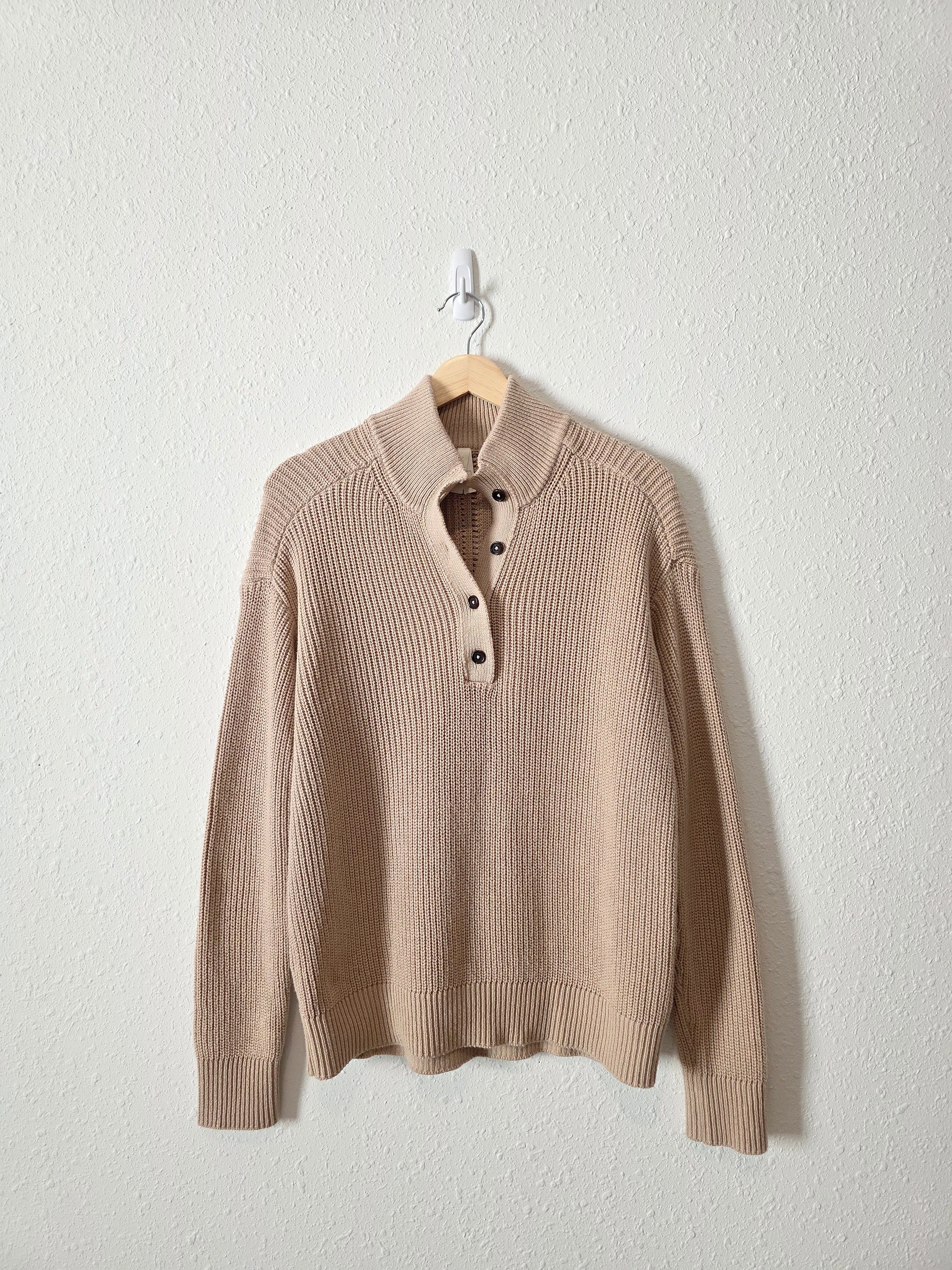 Pact Organic Cotton Henley Sweater (L)