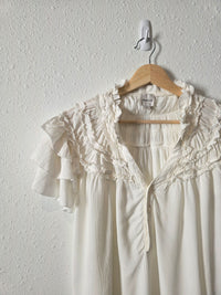 Maeve Ruffle Short Sleeve Blouse (S)