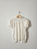 Maeve Ruffle Short Sleeve Blouse (S)