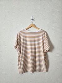 J.Crew Striped Cotton Tee (XL)