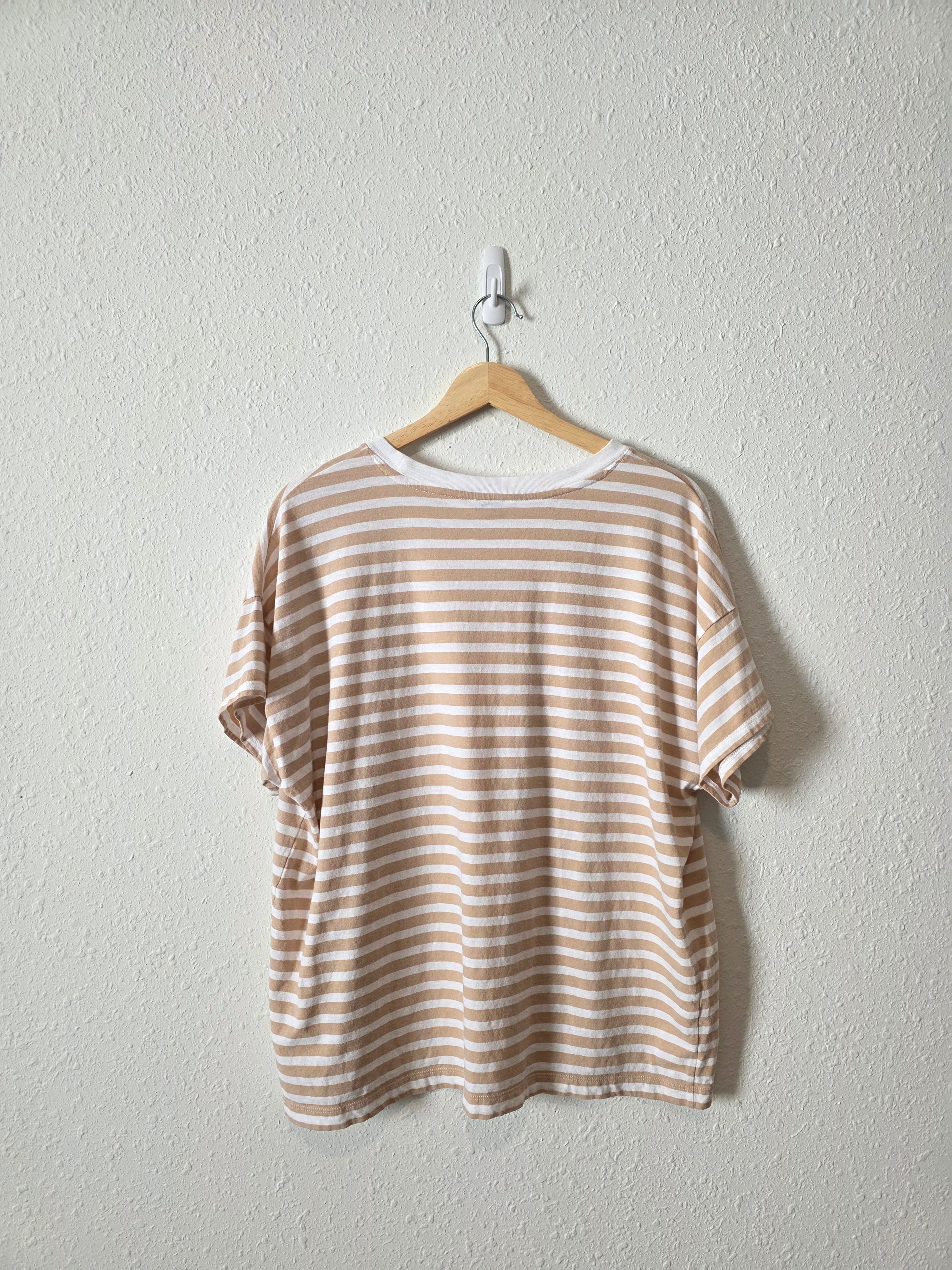 J.Crew Striped Cotton Tee (XL)