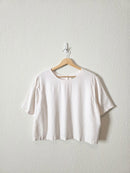 Abercrombie Button Back Linen Blend Top (L)