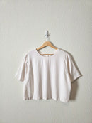 Abercrombie Button Back Linen Blend Top (L)