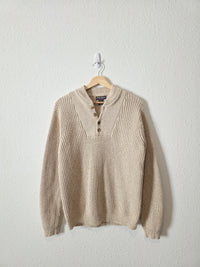 Vintage Eddie Bauer Oatmeal Henley (S)