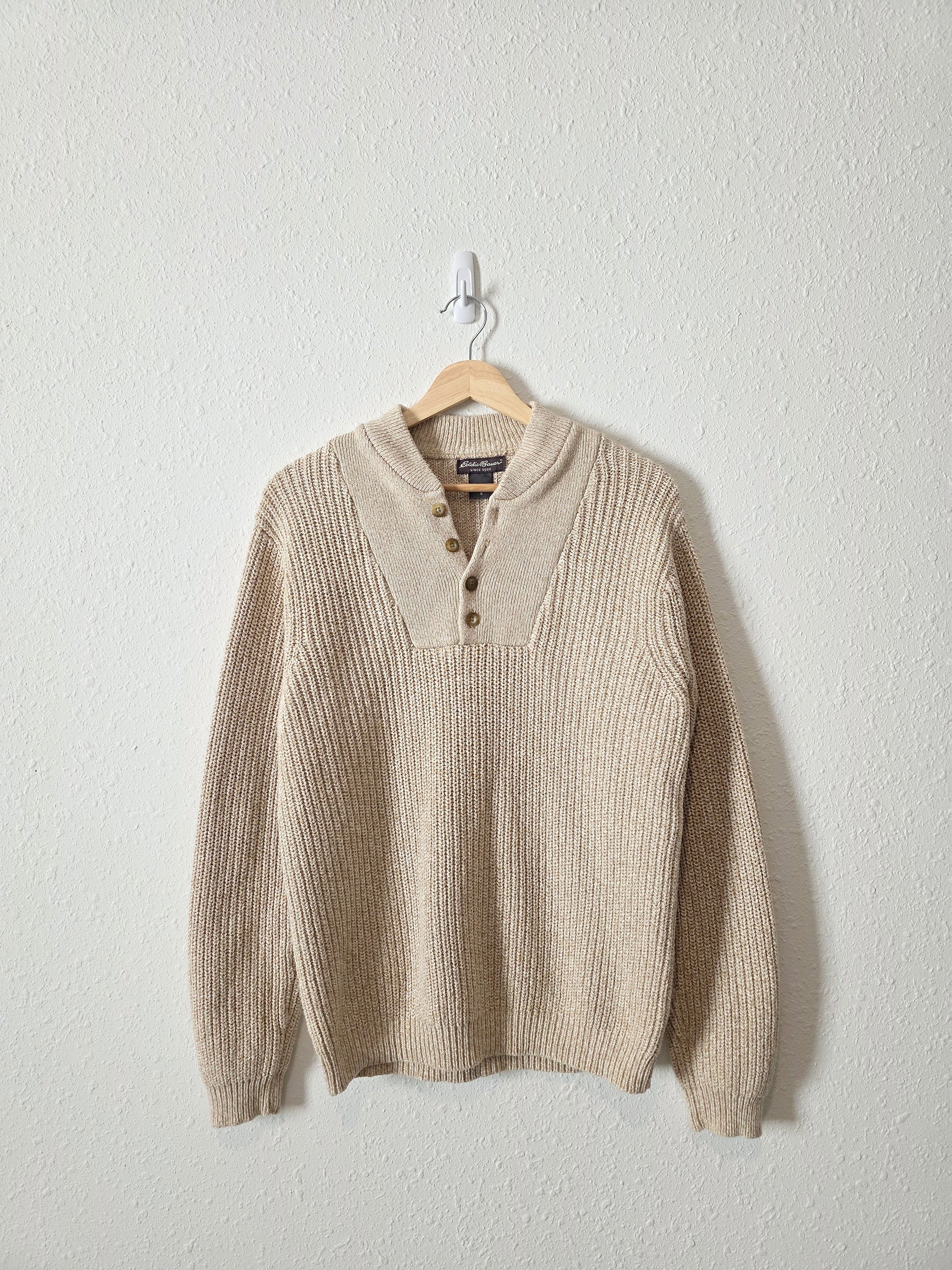 Vintage Eddie Bauer Oatmeal Henley (S)