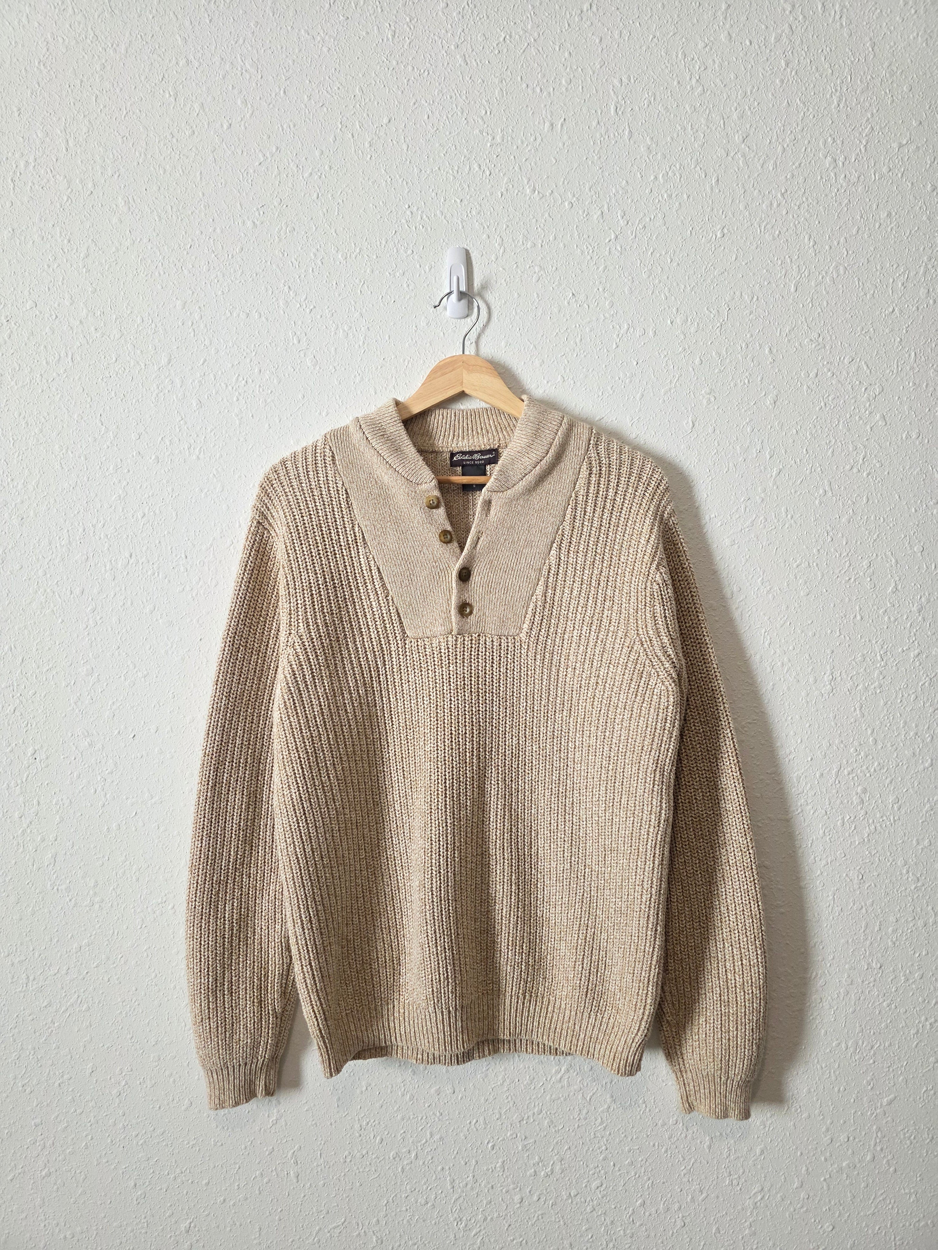 Vintage Eddie Bauer Oatmeal Henley (S)