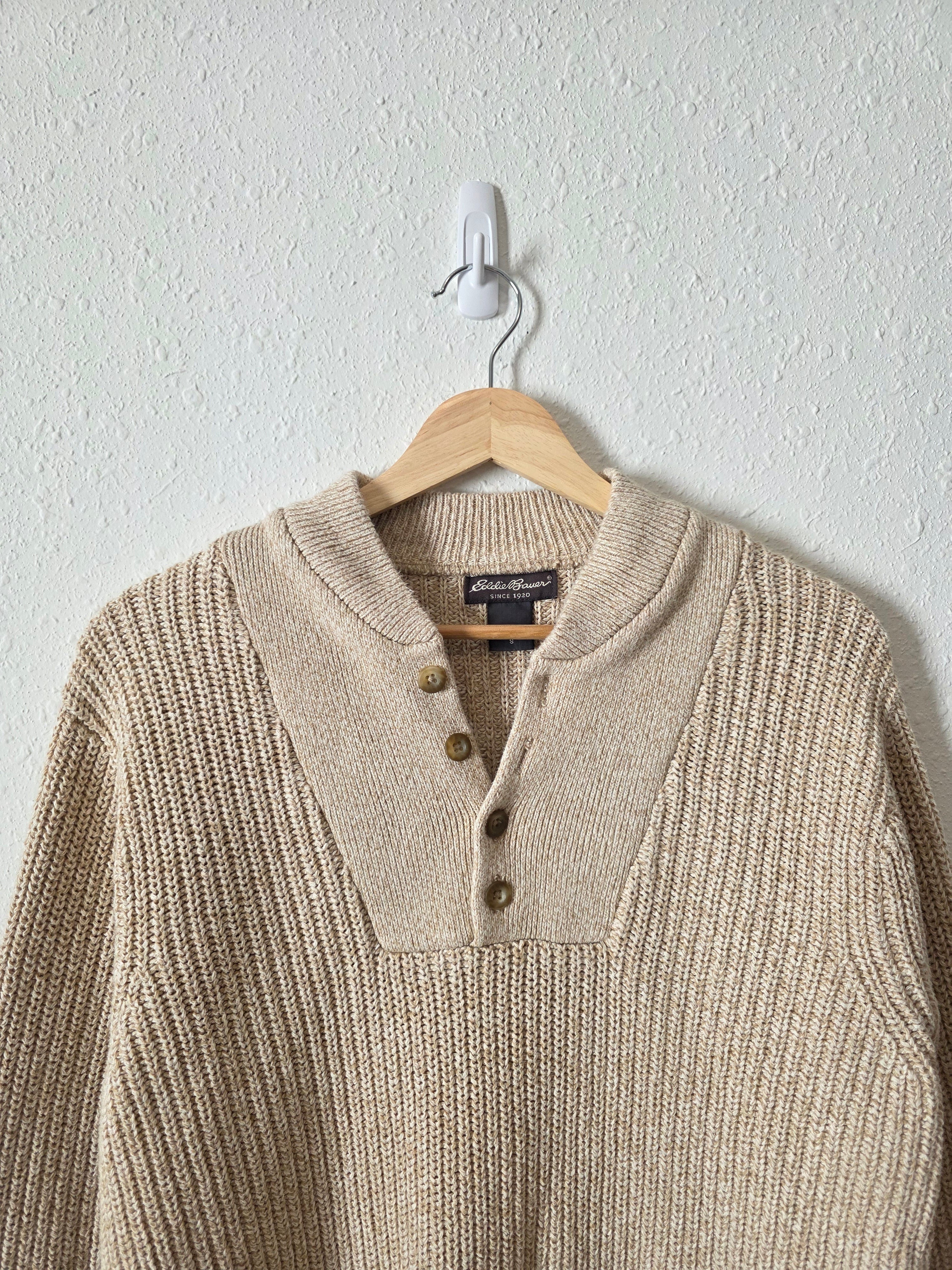 Vintage Eddie Bauer Oatmeal Henley (S)