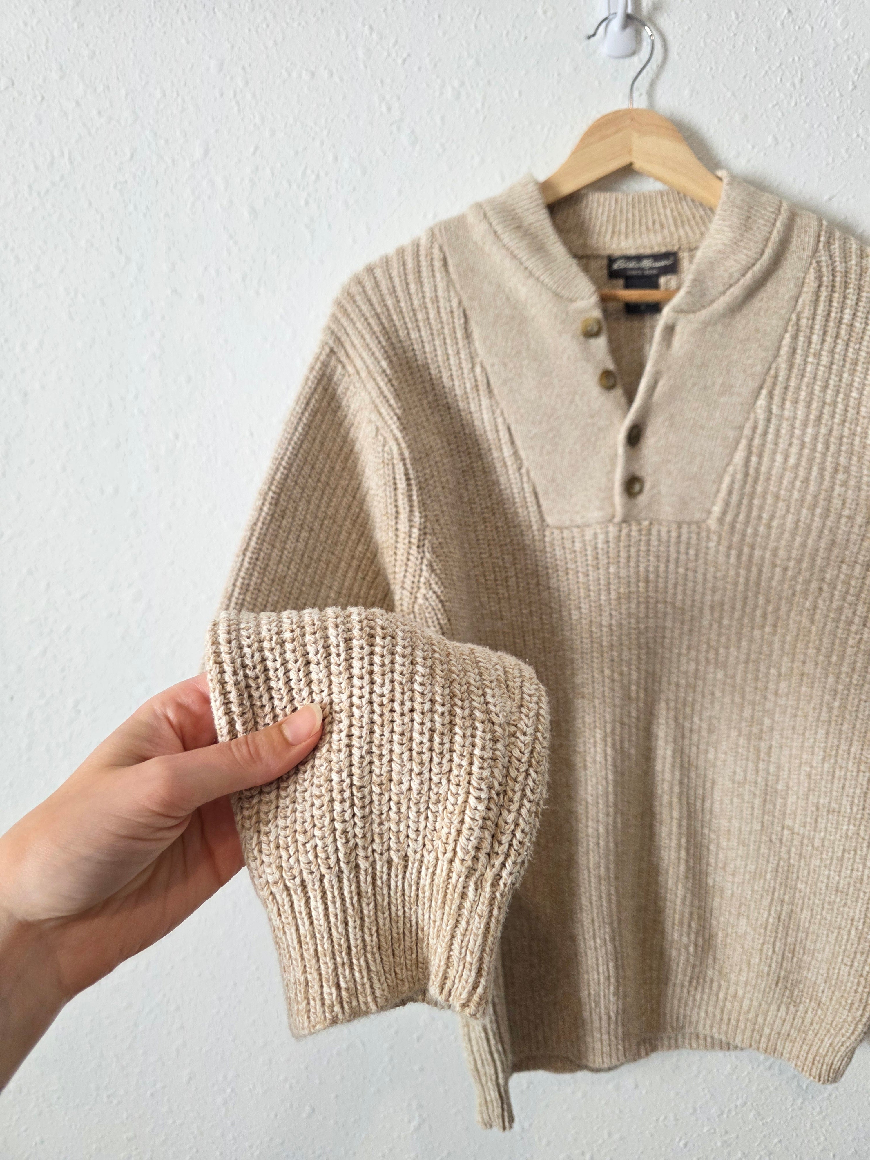 Vintage Eddie Bauer Oatmeal Henley (S)