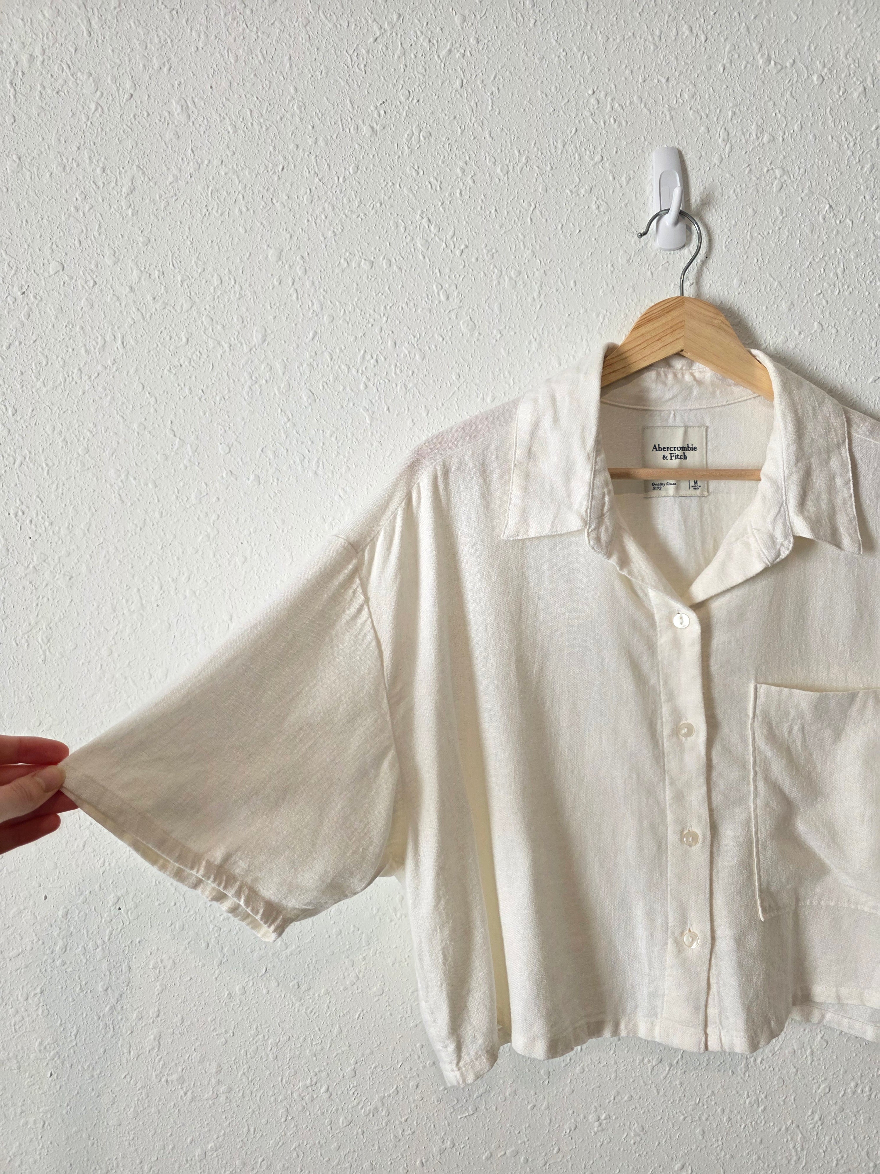 Abercrombie Cropped Boxy Shirt (M)