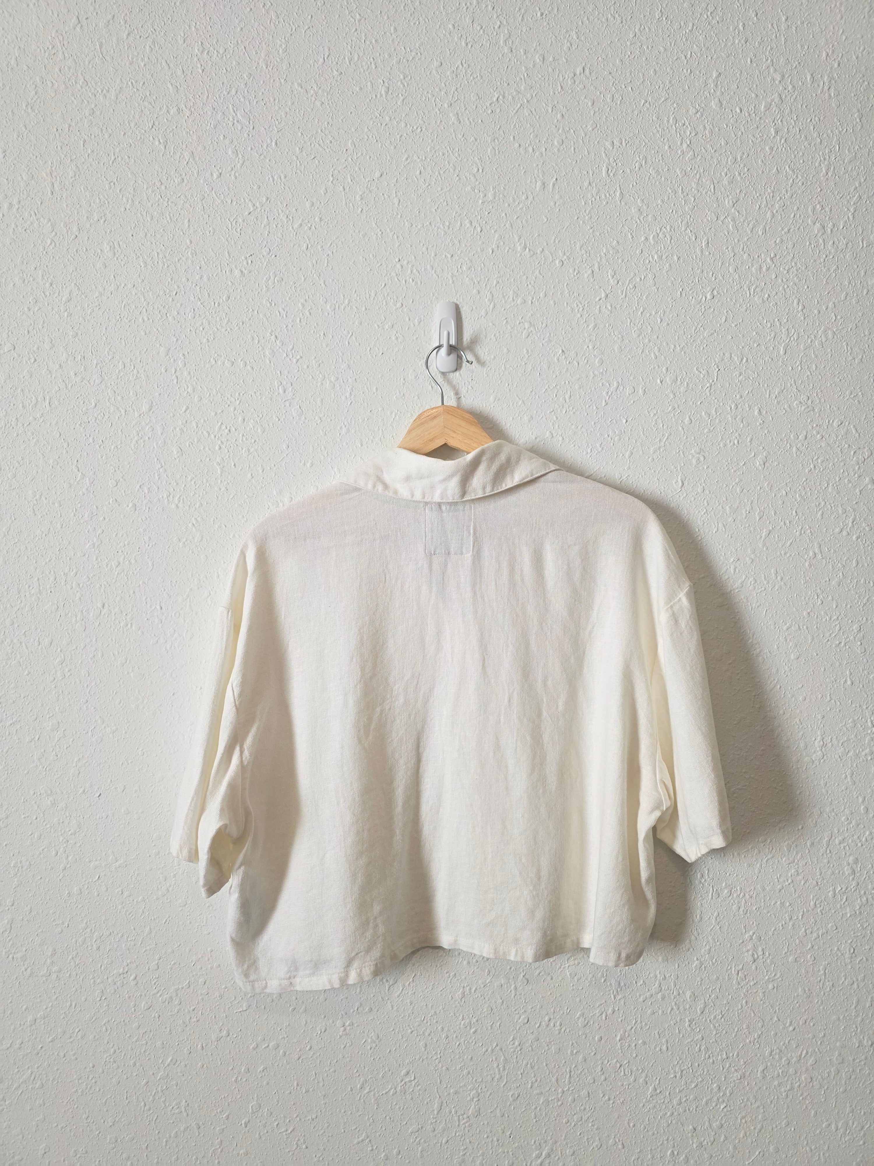 Abercrombie Cropped Boxy Shirt (M)