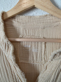 Aerie Oat Cotton Gauze Button Up (L)
