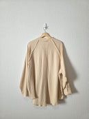 Aerie Oat Cotton Gauze Button Up (L)