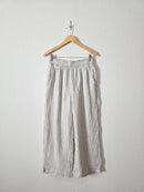 Striped Linen Wide Leg Pants (M)