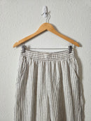 Striped Linen Wide Leg Pants (M)