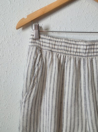 Striped Linen Wide Leg Pants (M)
