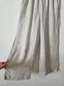 Striped Linen Wide Leg Pants (M)