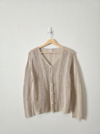 Vintage Crochet Knit Sweater (M)