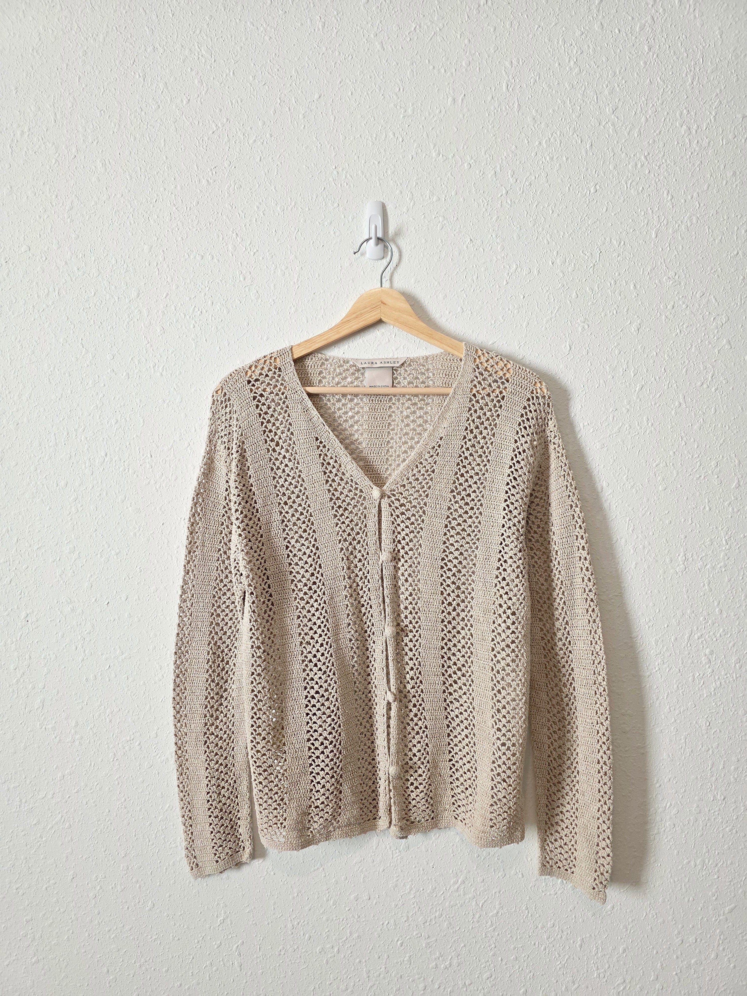 Vintage Crochet Knit Sweater (M)