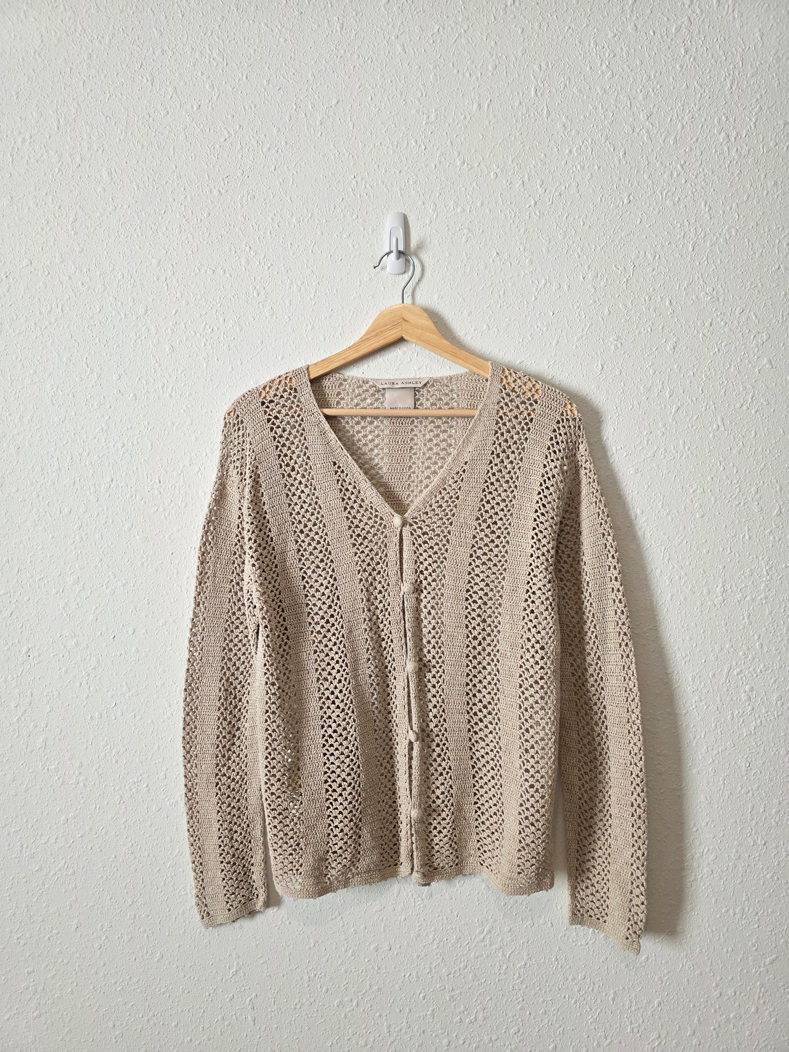 Vintage Crochet Knit Sweater (M)