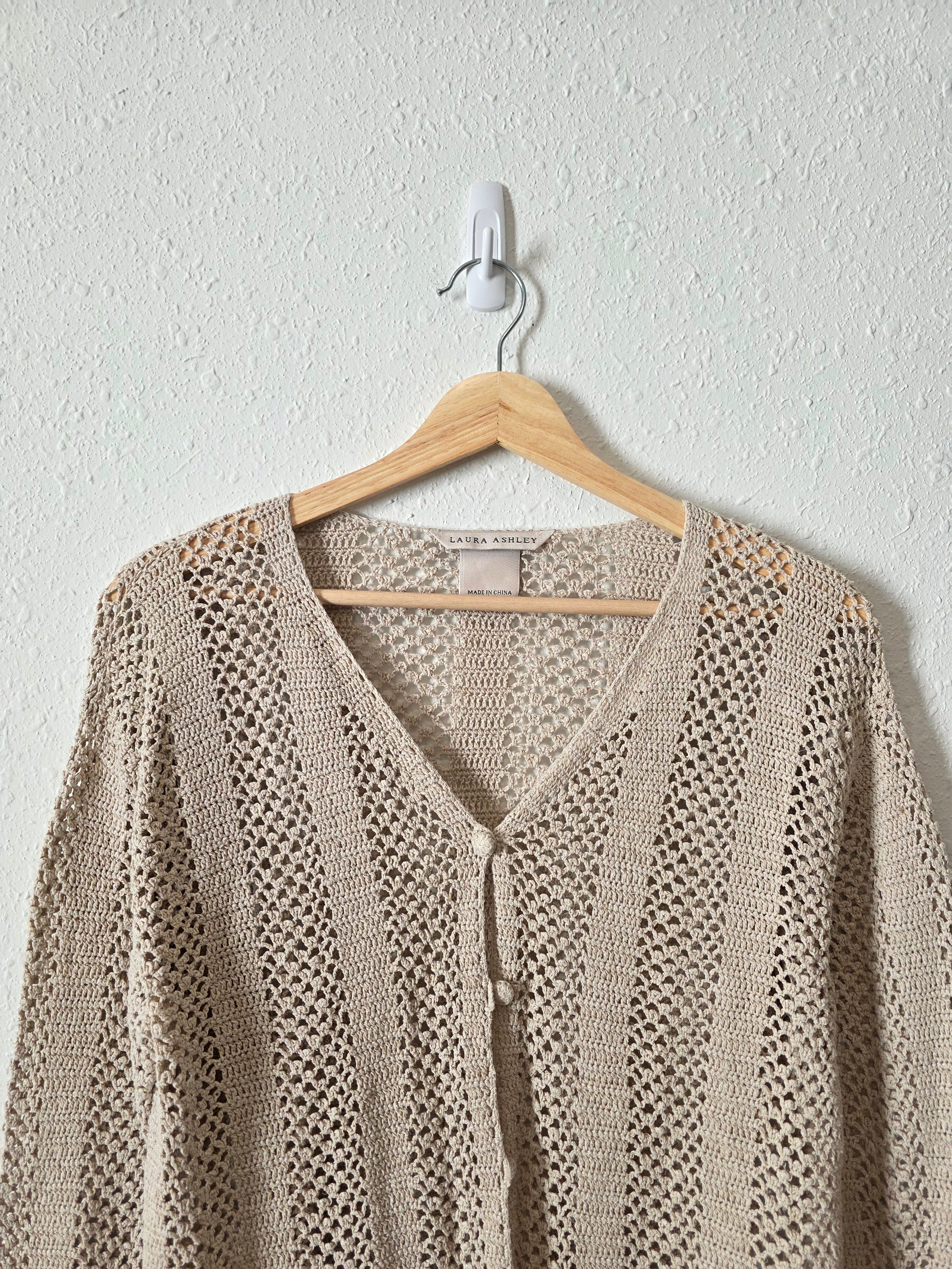 Vintage Crochet Knit Sweater (M)