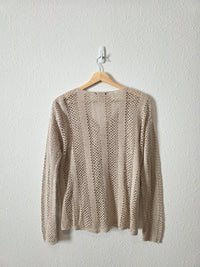 Vintage Crochet Knit Sweater (M)