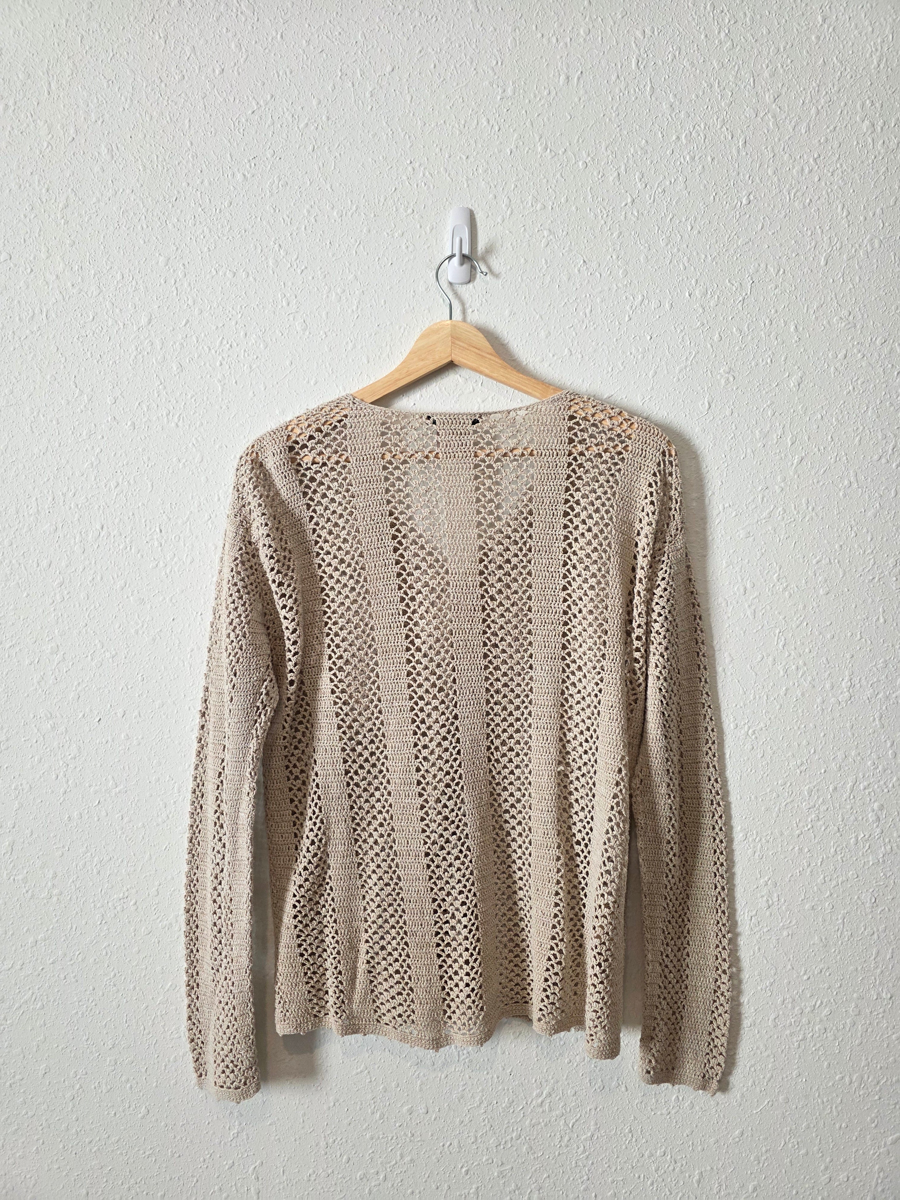 Vintage Crochet Knit Sweater (M)