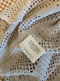Vintage Crochet Knit Sweater (M)