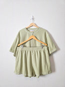 NEW Petal & Pup Matcha Knit Short Set (XL)