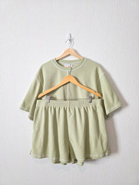 NEW Petal & Pup Matcha Knit Short Set (XL)