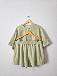 NEW Petal & Pup Matcha Knit Short Set (XL)