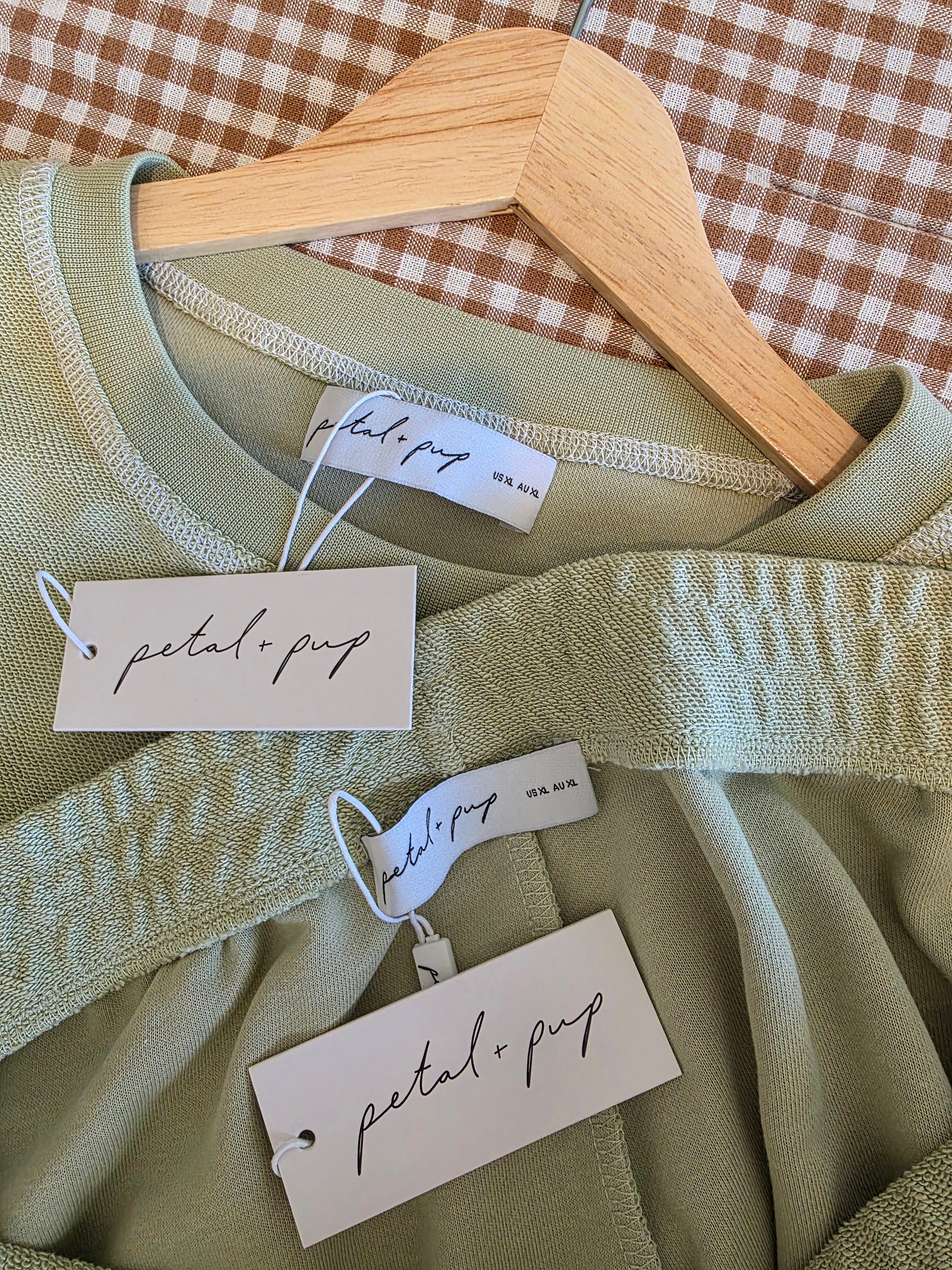 NEW Petal & Pup Matcha Knit Short Set (XL)