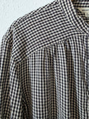 Gingham Puff Sleeve Top (L)