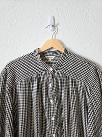 Gingham Puff Sleeve Top (L)