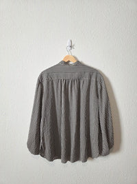 Gingham Puff Sleeve Top (L)