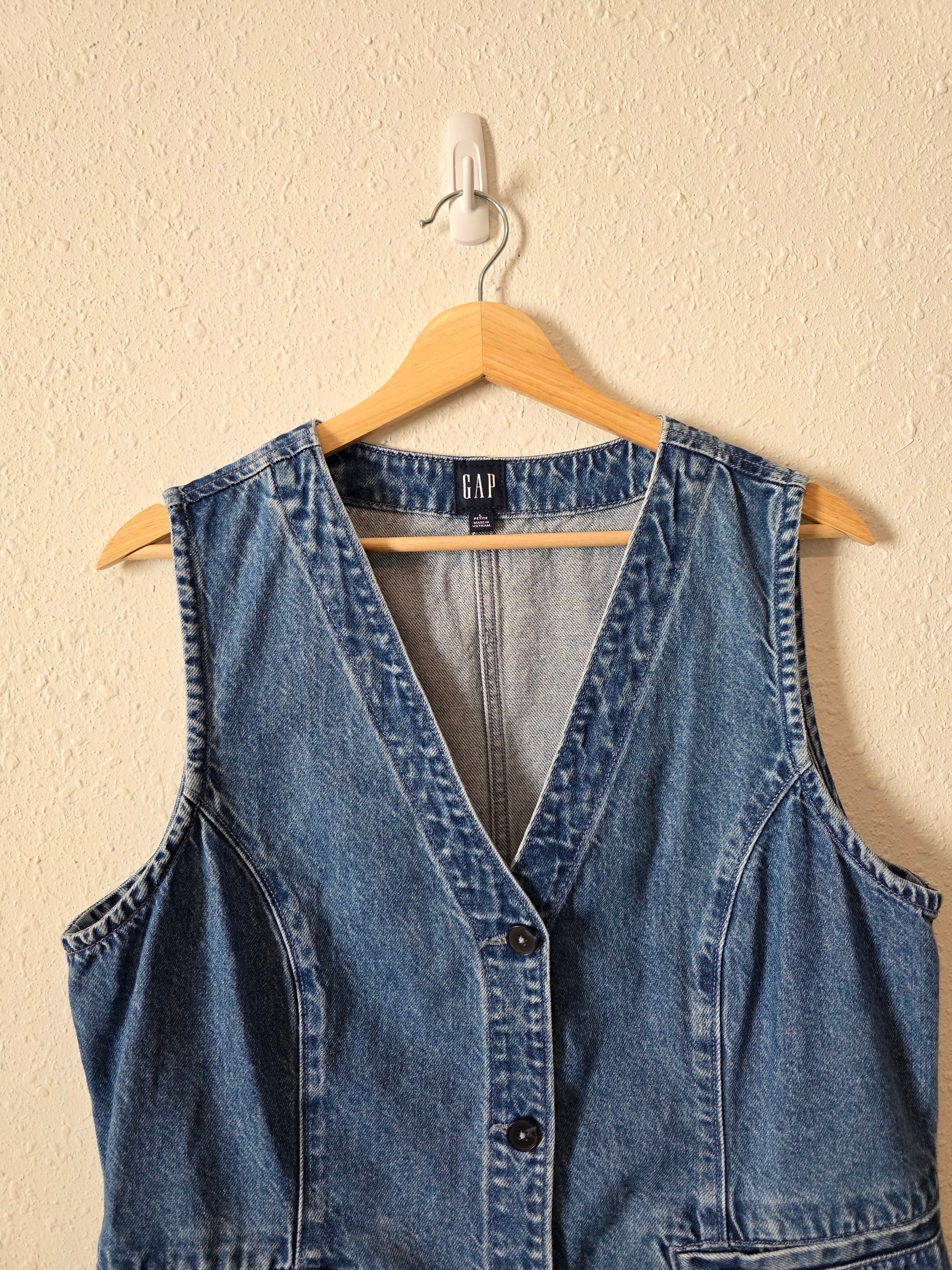 Gap Button Front Denim Vest (LP)