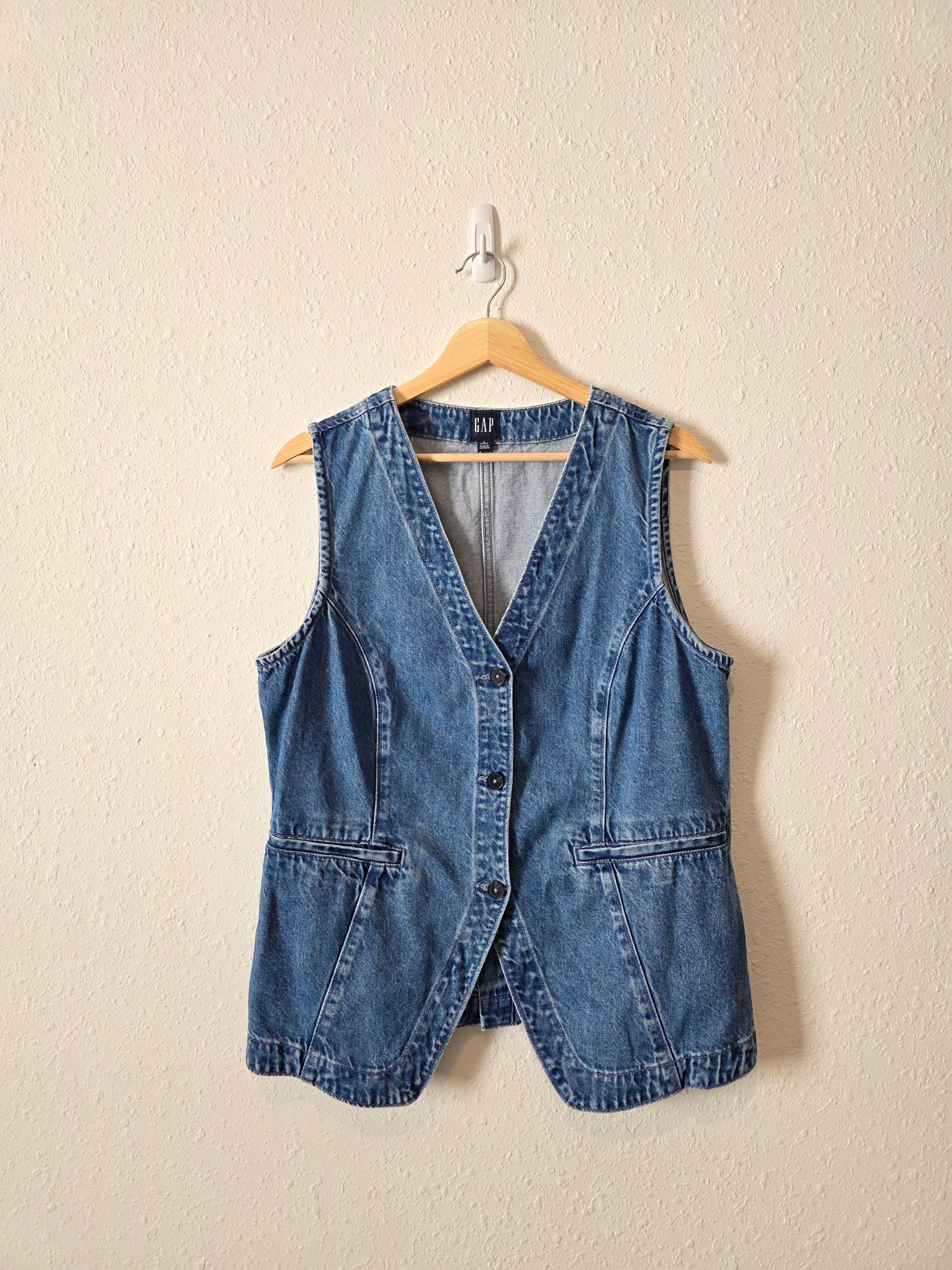 Gap Button Front Denim Vest (LP)