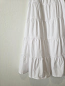 Zara White Tiered Maxi Skirt (XS)
