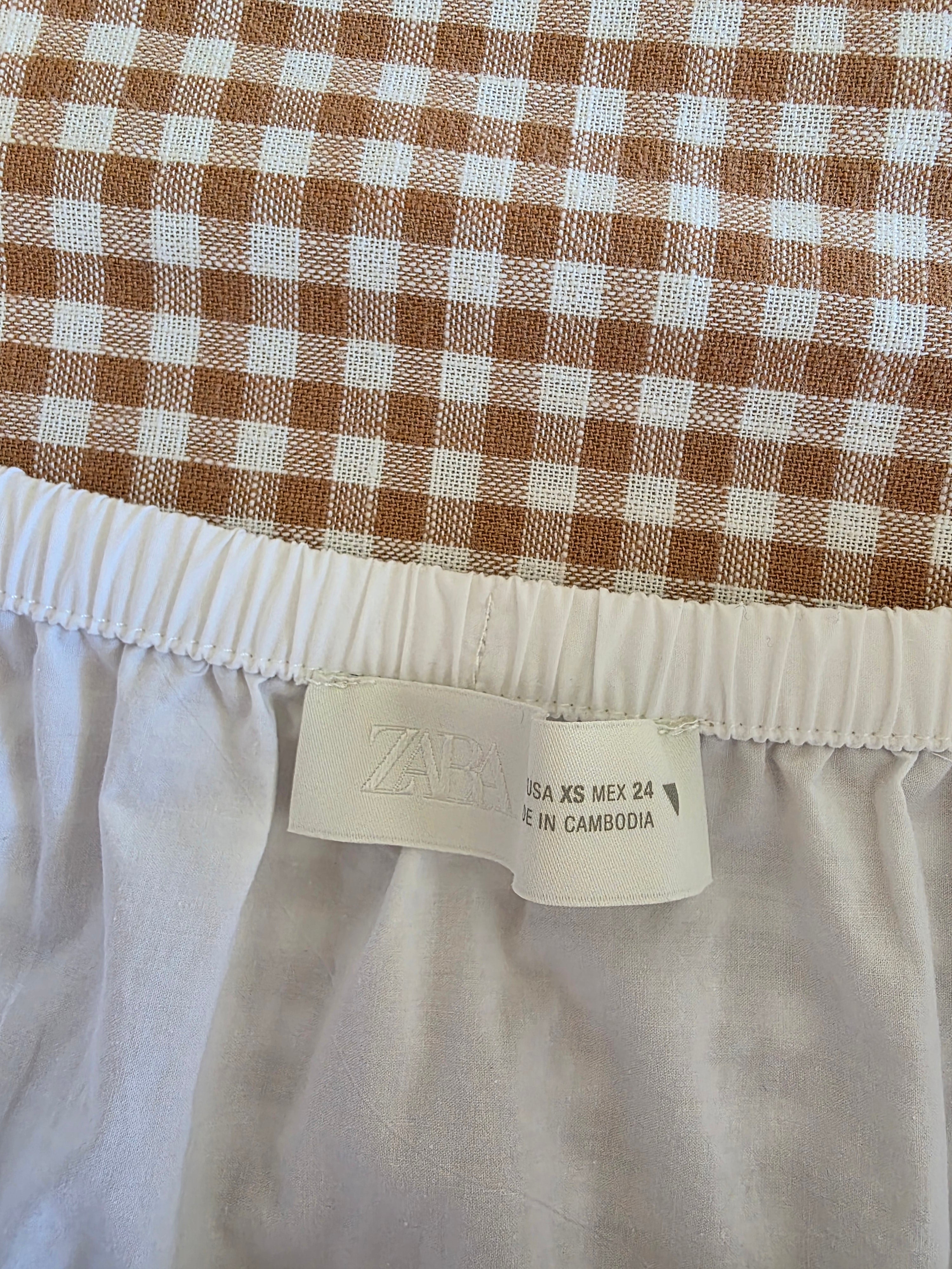 Zara White Tiered Maxi Skirt (XS)